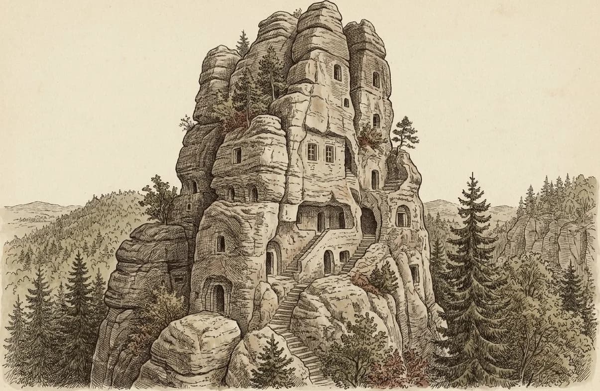Skalní hrad a poustevna, Sloup v Čechách